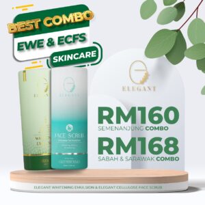 Elegant Kombo Whitening Emulsion & Cellulose Face Scrub (EWE+ECFS)