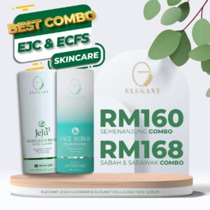 Elegant Kombo Cellulose Face Scrub & Jeju Cleanser (ECFS+EJC)