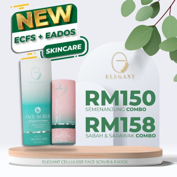 Elegant Kombo Cellulose Face Scrub & Age Defiance Oilet Serum (ECFS+EADOS)