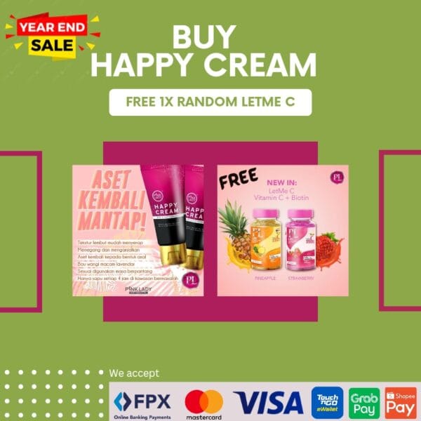 Pinklady Happy Cream FREE Random LetMe C